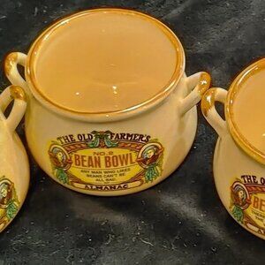 Set of 3 Vintage No 2 Bean Bowl Mini Pots Soup Bowls